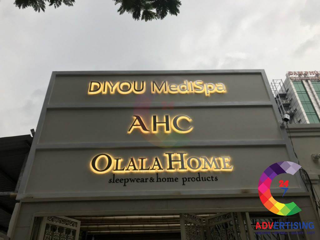 làm chữ nổi inox có đèn quận 7