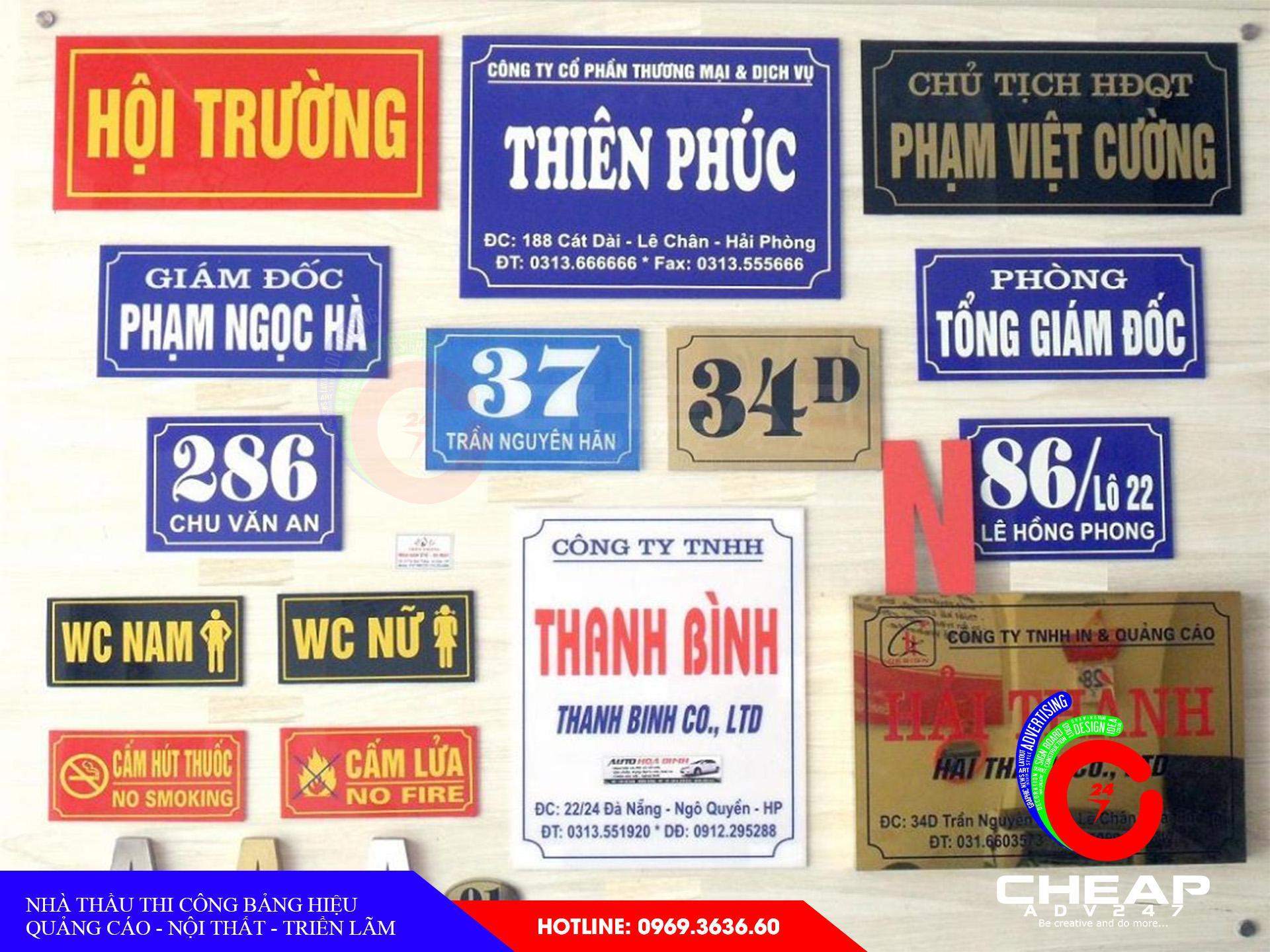 Ảnh báo giá làm bảng hiệu quảng cáo Mica tại cheapadv247