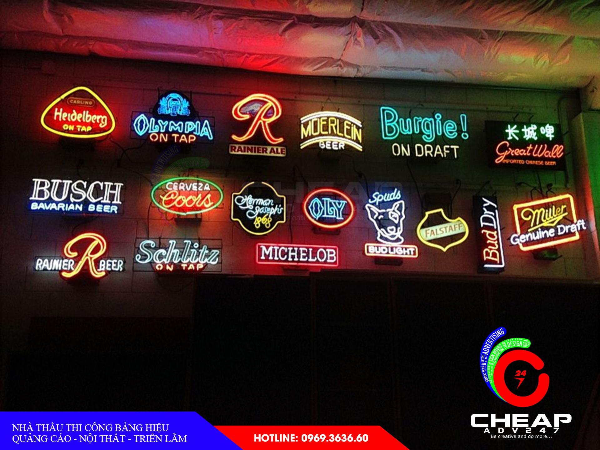 Làm biển hiệu quảng cáo Neon Sign tại cheapadv247
