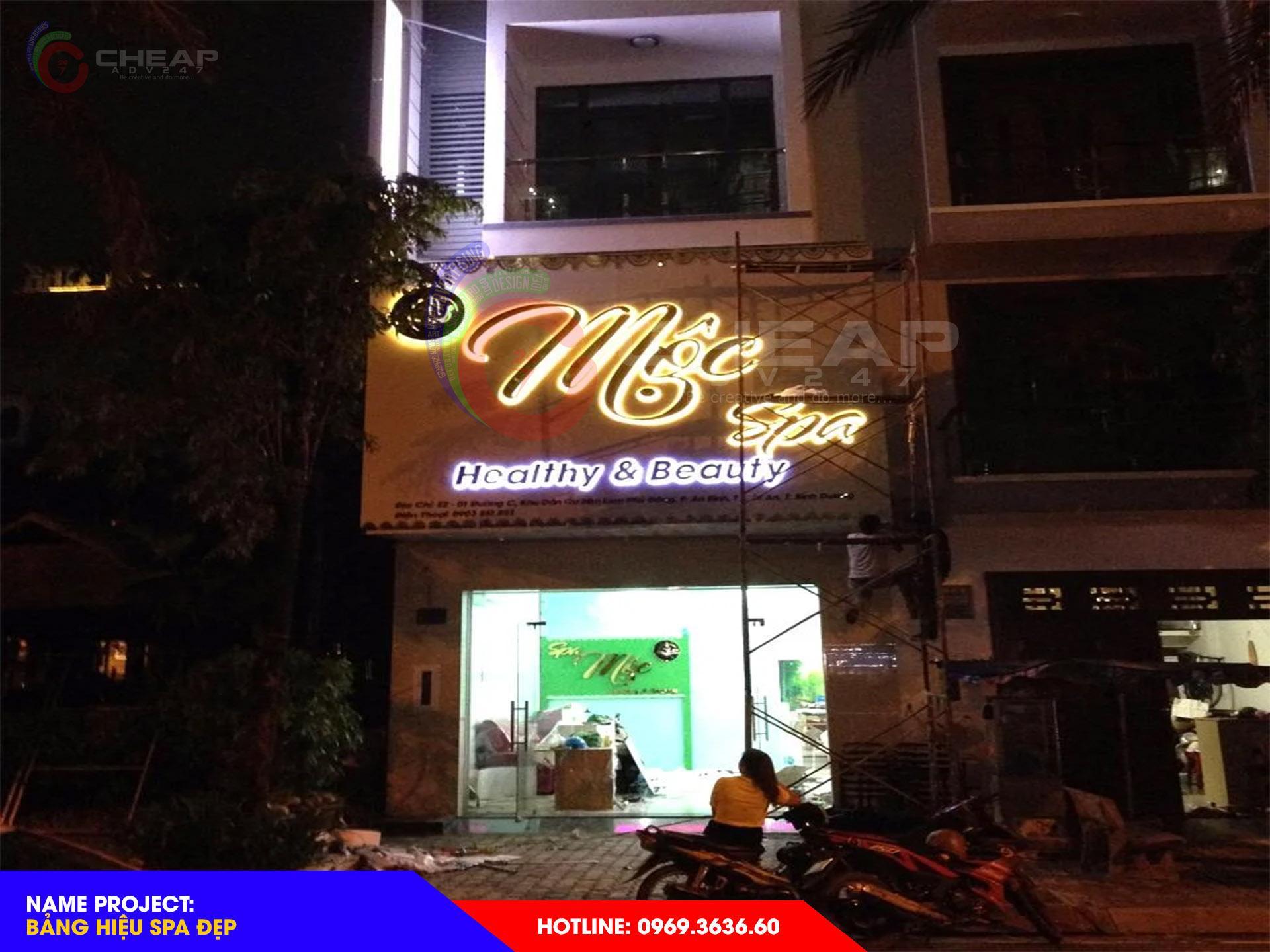 Làm bảng hiệu spa quận 2 uy tín