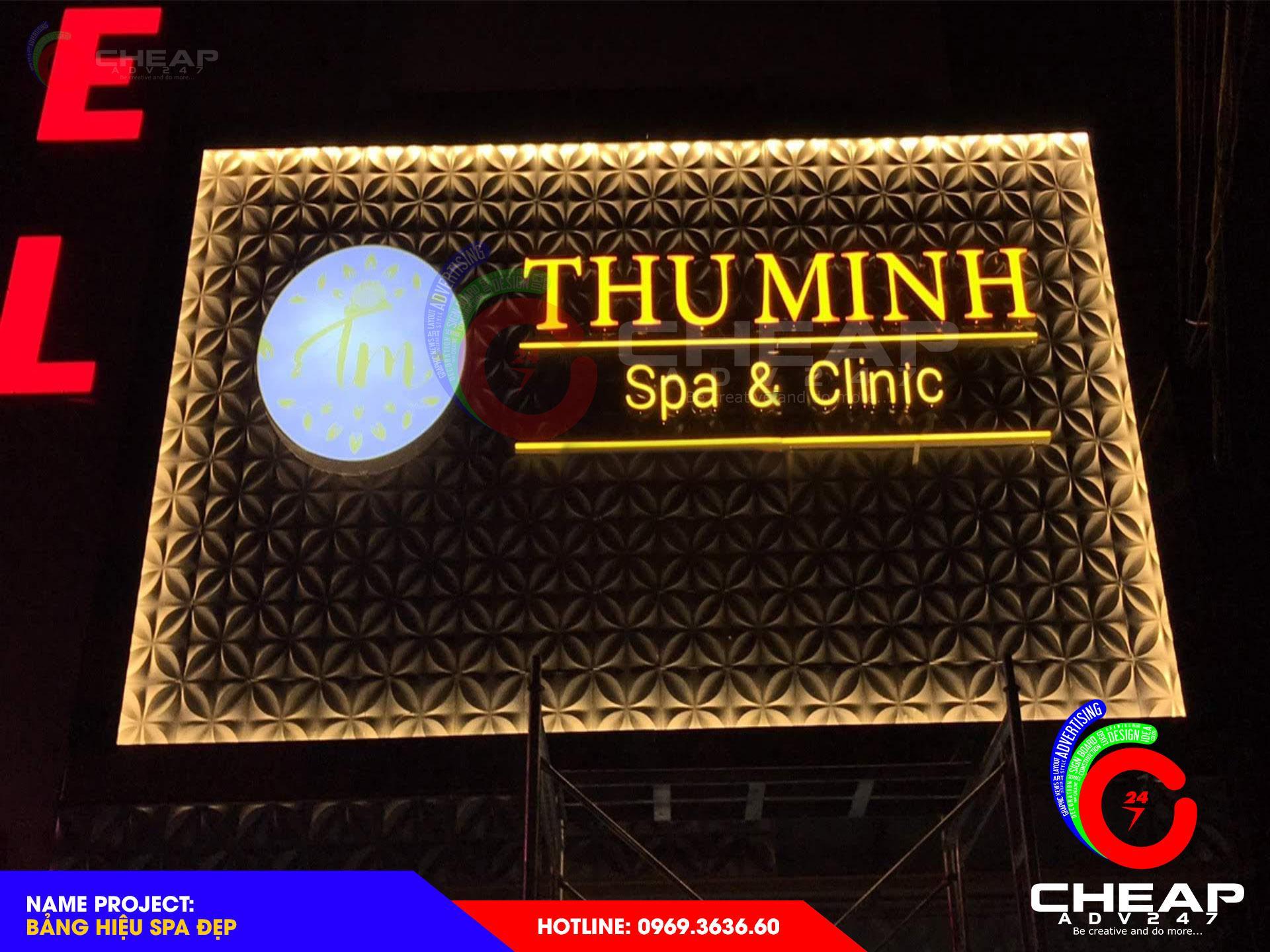 Làm bảng hiệu spa quận 2 đẹp