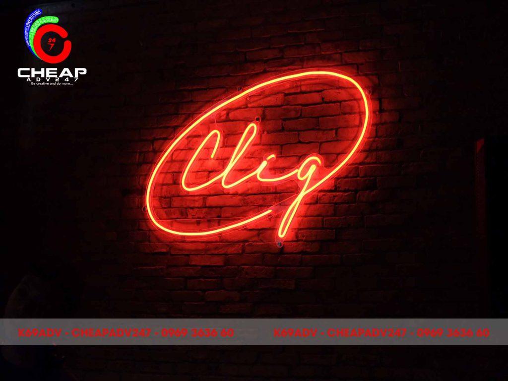 Công Trình Thi Công Bảng Hiệu Led Neon Sign Tại Quán Bar Cliq Sài Gòn Của Cheapadv247