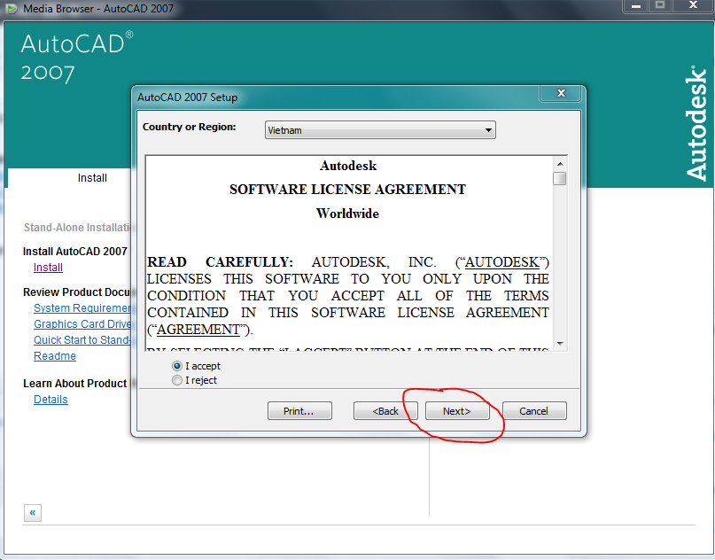 Download Autocad 2007 full crack đã test 100% 6 Cài đặt