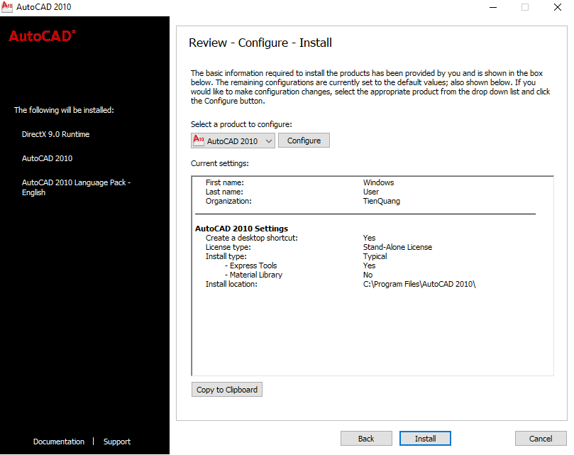 Download AutoCAD 2010 full crack bản update mới nhất 7 Cài đặt